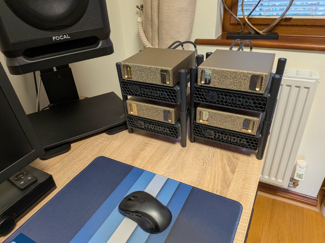 Two dual DGX Spark clusters