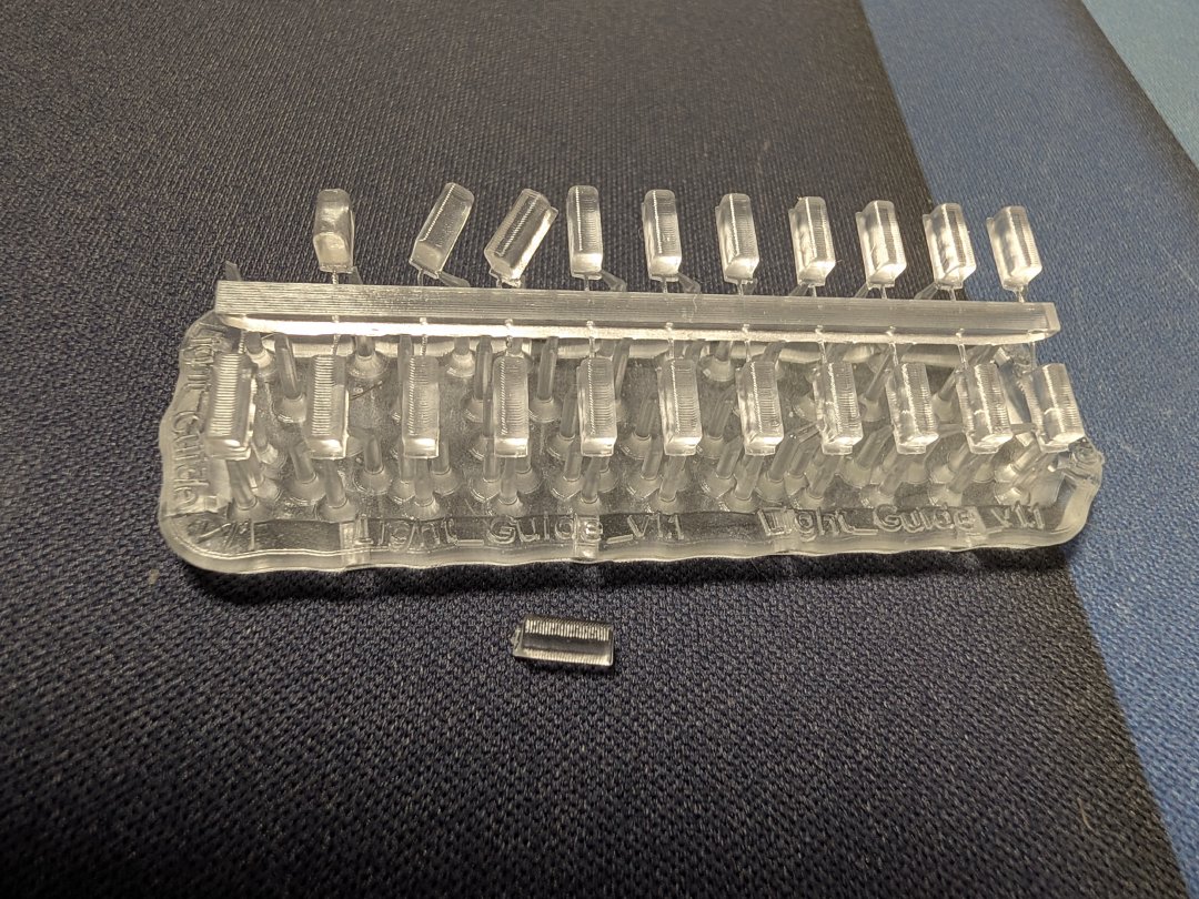 Clear SLA printed light rods