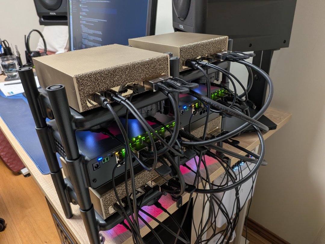 Cluster fully cabled